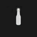 Light Up Necklace - Acrylic Round Faced Bottle Pendant - White